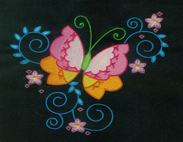 embroidery digitizing butterfly logo